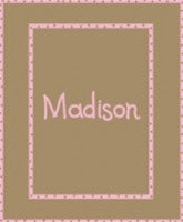 Large Polka Dot and Monogram Stroller Blanket