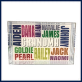 Large  Lucite Tray with Names
