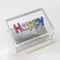 Happy Lucite Box