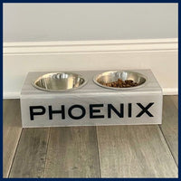 Lucite Dog Bowl W/Name