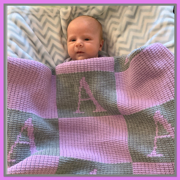 Initial and Block Stroller Blanket