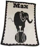 Elephant on Ball Stroller Blanket