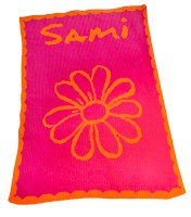 Flowers and Scalloped Edge Stroller Blanket