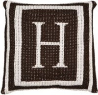 Pillow with initial and double border