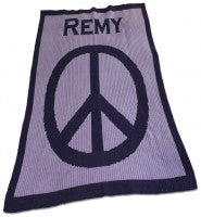 Large Peace Sign Stroller Blanket