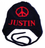 Large Peace Sign Hat with Earflaps