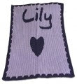 Personalized with Heart Stroller Blanket