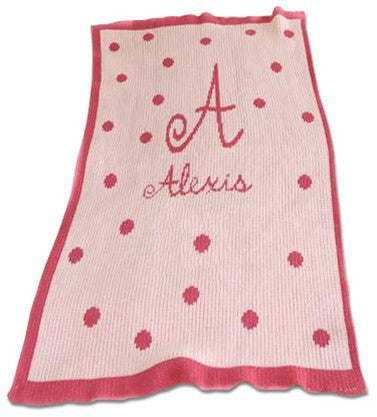 Polka Dot Stroller Blanket