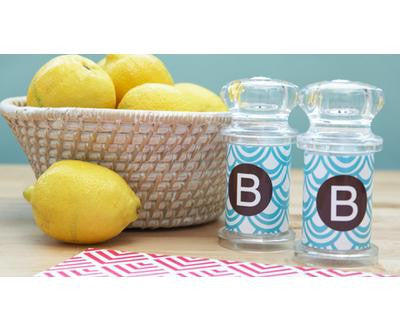 Monogrammed Salt and Pepper Shakers