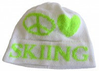 Peace Love Skiing Hat with Name