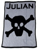 Skull and Crossbone Stroller Blanket