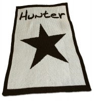 Star and Name Stroller Blanket